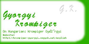 gyorgyi krompiger business card